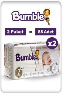 Bumble 2 Numara (3-6)kg Mini Bebek Bezi Eko Paket 88 Li