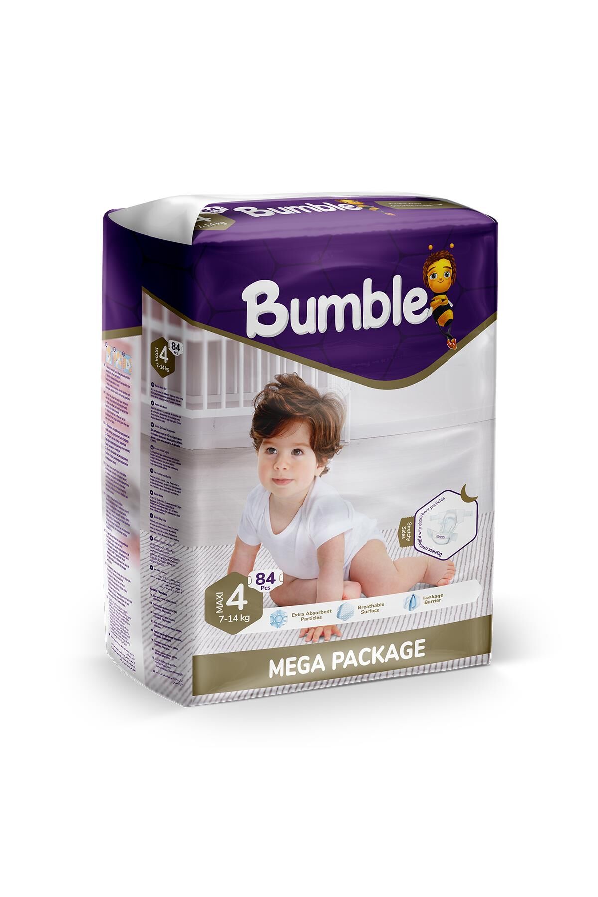 BUMBLE ÇOCUK BEZİ MEGA PAKET NO:4 (7-14) 84 LÜ x4