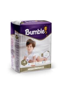 BUMBLE 4 Numara Maxi Bebek Bezi Mega Paket  84 Adet | 7-14 Kg