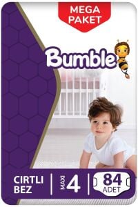 Bumble 4 Numara Maxi Bebek Bezi 7-14 Kg Mega Paket 84 Adet
