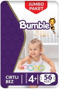 Bumble Maxi Plus Bebek Bezi 4 Beden 9-16 Kg Jumbo Paket 56 Adet