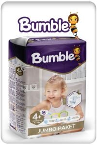 Bumble Maxi Plus Bebek Bezi 4 Beden 9-16 Kg Jumbo Paket 56 Adet