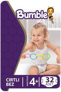 Bumble 4+ Numara Maxi Plus Bebek Bezi 9-16 Kg 32 Adet