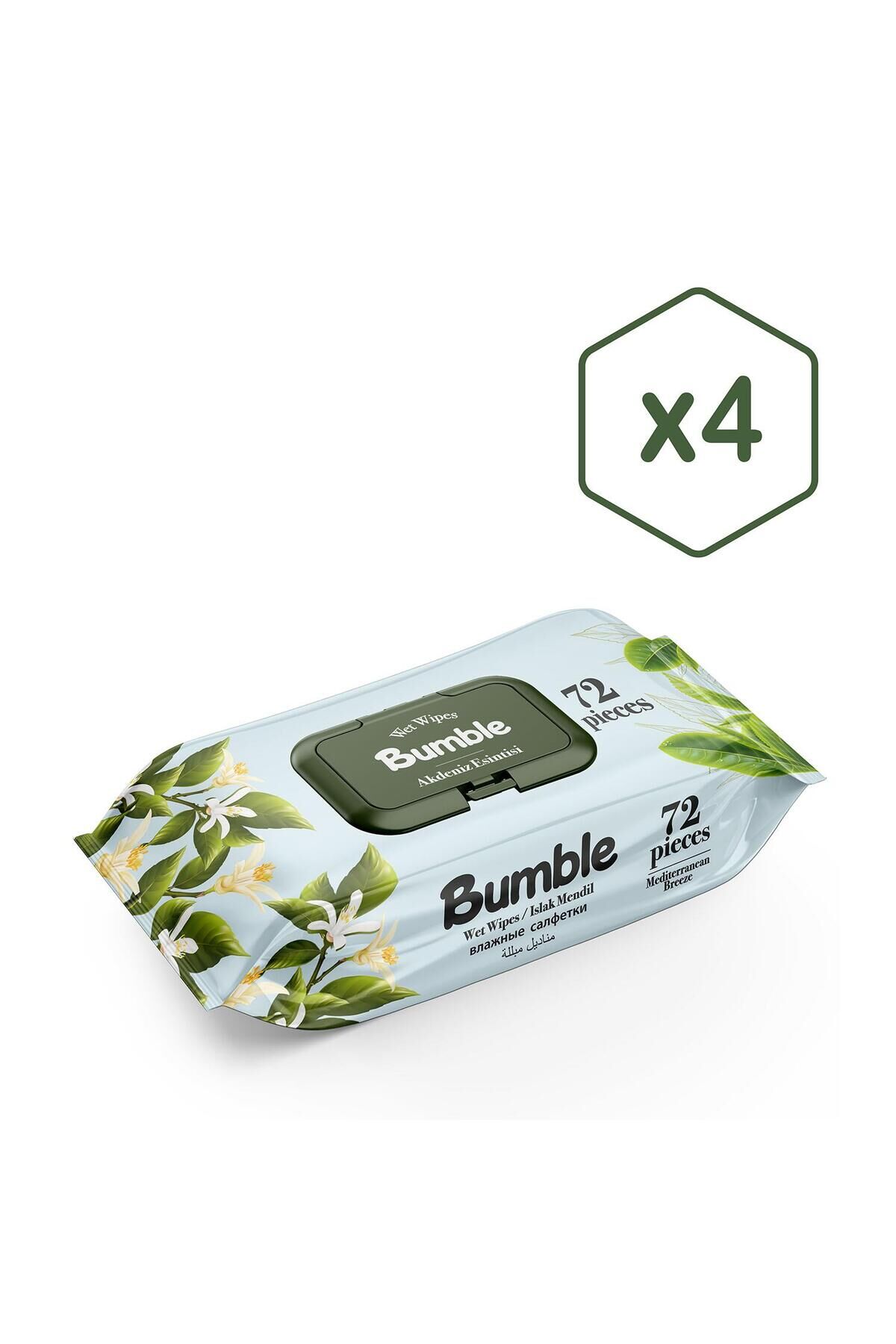 Bumble Islak Mendil Akdeniz Esintisi 72 Yaprak 4'lü Paket