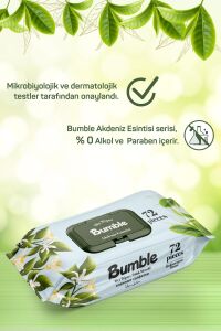 Bumble Islak Mendil Akdeniz Esintisi 72 Yaprak 4'lü Paket