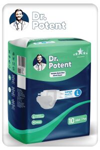 Dr.Potent Bel Bantlı Yetişkin Bezi L Beden (Büyük Boy) 10 Adet