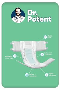Dr.Potent Bel Bantlı Yetişkin Bezi L Beden (Büyük Boy) 10 Adet