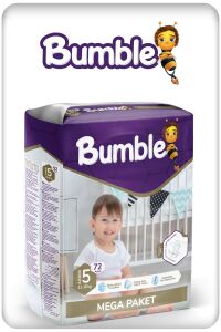Bumble 5 Numara Junior Bebek Bezi 11-18 Kg Mega Paket 72 Adet