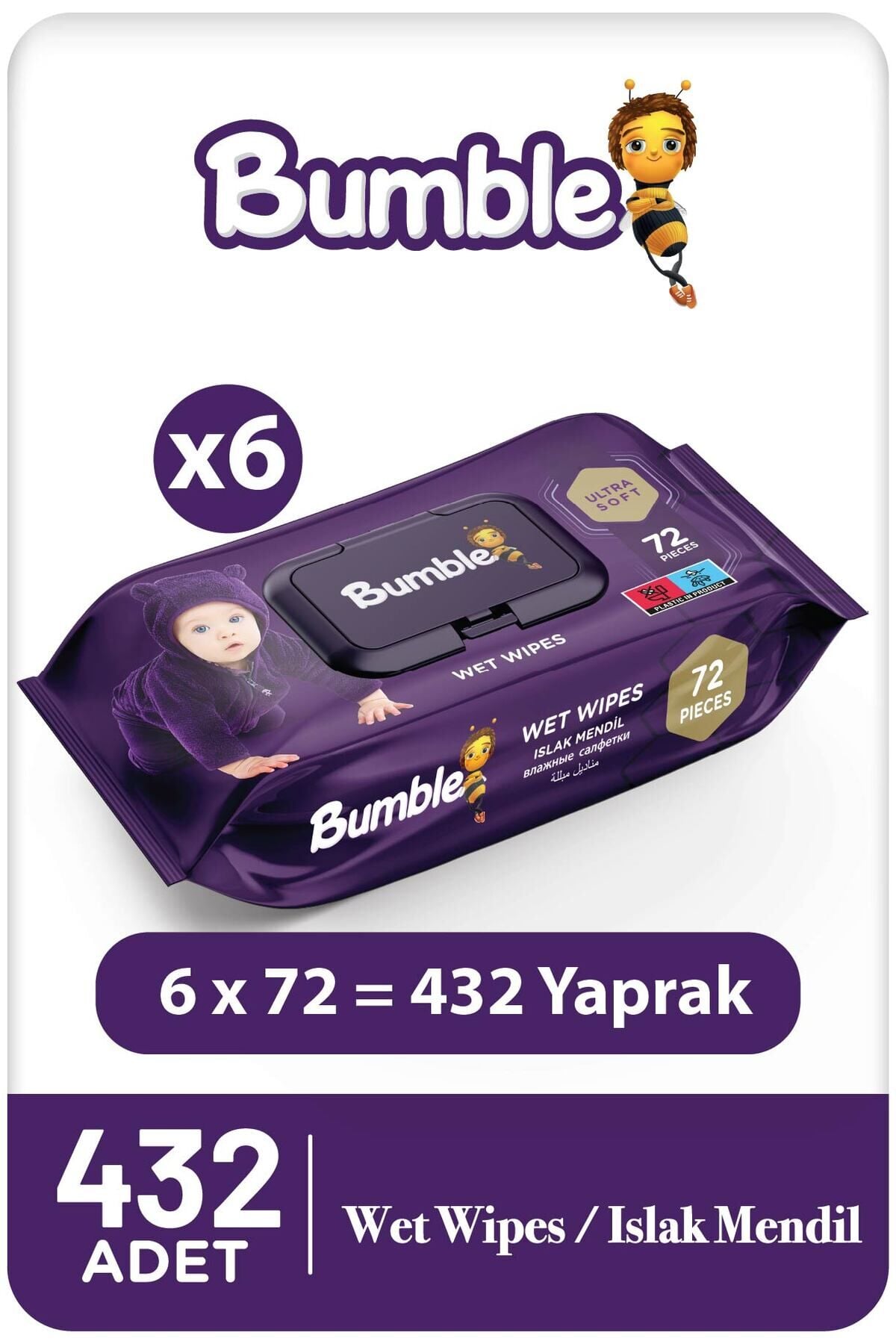 Baby Islak Mendil 72'li 6'lı Paket