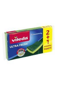 VİLEDA SÜNGER ULTRA FRESH DÜZ 3 LÜ x12