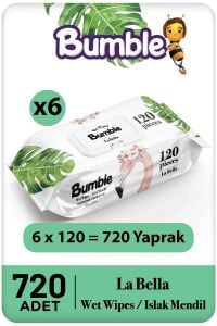 Bumble La Bella Islak Mendil 120'li Eko Paket 6'lı