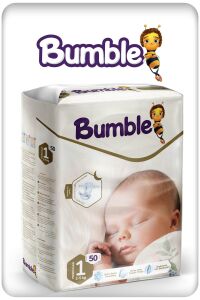Bumble 1 Numara Yeni Doğan Bebek Bezi Eko Paket 50 Adet | 2-5 Kg