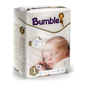 Bumble 1 Numara Yeni Doğan Bebek Bezi Eko Paket  50 Adet | 2-5 Kg
