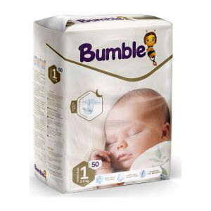 Bumble Yenidoğan Bebek Bezi 1 Beden 2-5 Kg 50 Adet