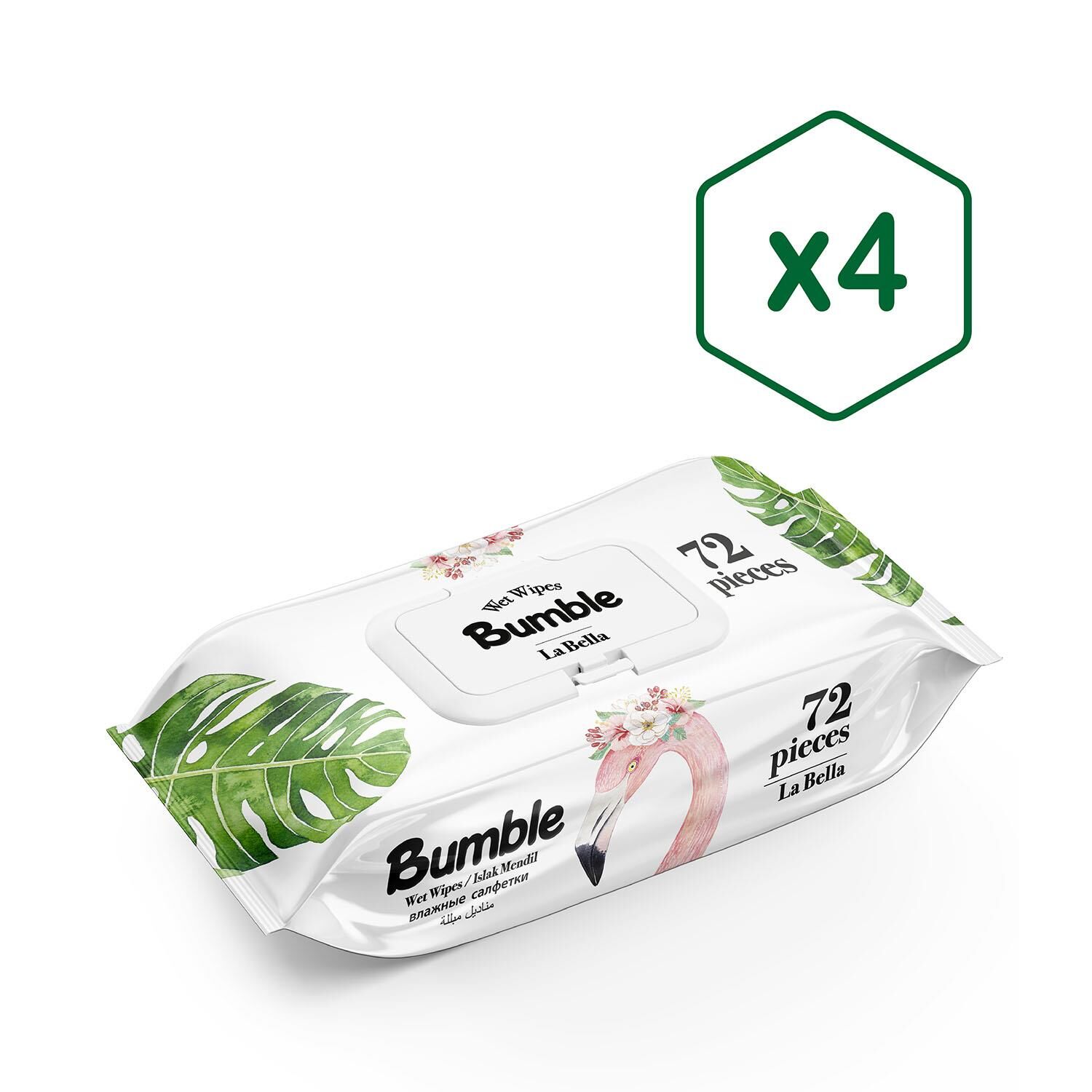 Bumble La Bella Islak Mendil 72'li Paket 4'lü