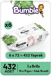 Bumble La Bella Islak Mendil 72'li Paket 6'lı