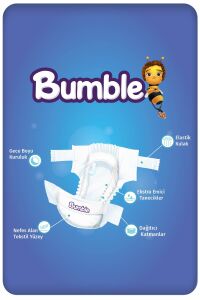 Bumble 5 Numara Junior Bebek Bezi Jumbo Paket 104 Adet | 11-18 Kg