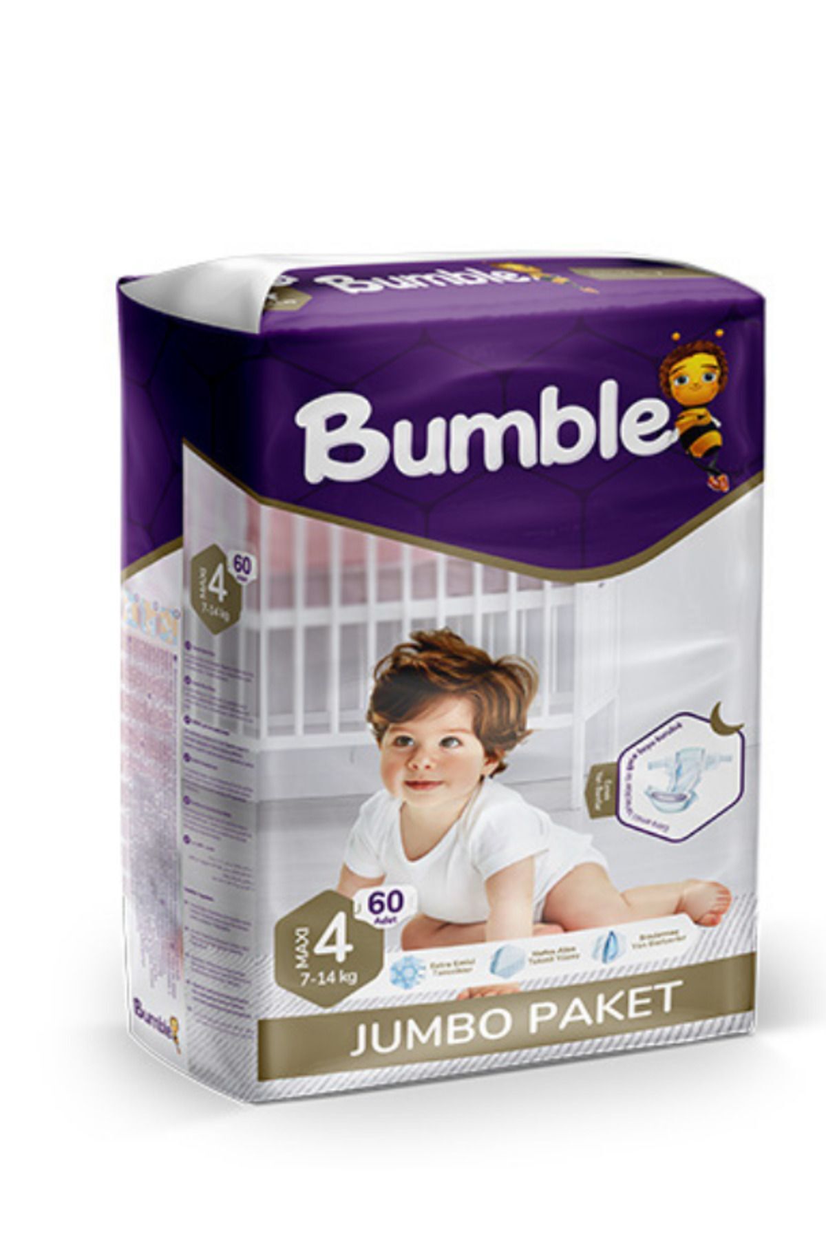 BUMBLE ÇOCUK BEZİ JUMBO PAKET NO:4 (7x14) 60LIx4