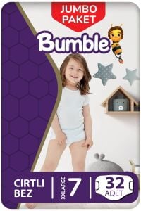 Bumble XXLarge Bebek Bezi 7 Beden 19+ Kg Jumbo Paket 32 Adet