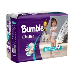 Bumble Junior Külot Bebek Bezi 5 Beden 11-18 Kg 32 Adet