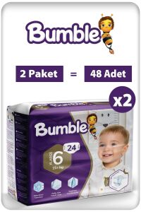Bumble 6 Numara XLarge Bebek Bezi Eko Paket 48 Adet | 15 Kg