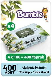 Bumble Akdeniz Esintisi Islak Mendil 100'lü Eko Paket 4'lü