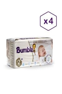 BUMBLE 2 Numara Mini Bebek Bezi Eko 4'lü Paket 176 Adet | 3-6 Kg