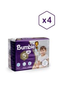 Bumble Junior Bebek Bezi 5 Beden 11-18 Kg Eko Paket 4'lü 112 Adet