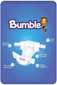 Bumble 3 Numara Midi Bebek Bezi Jumbo Paket 140 Adet | 4-9 Kg