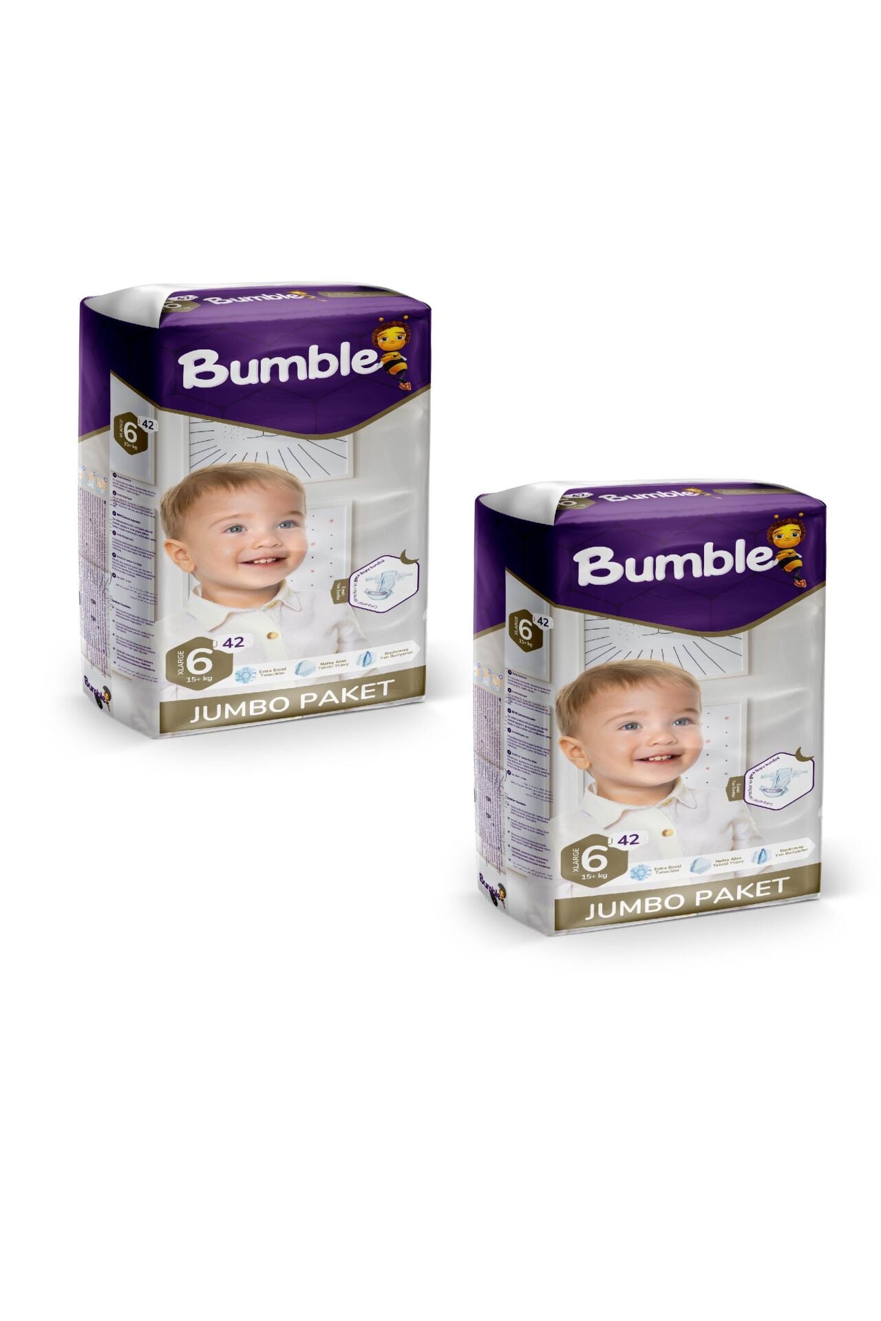 Bumble XLarge Bebek Bezi 6 Beden 15+ Kg Jumbo Eko Paket 84 Adet