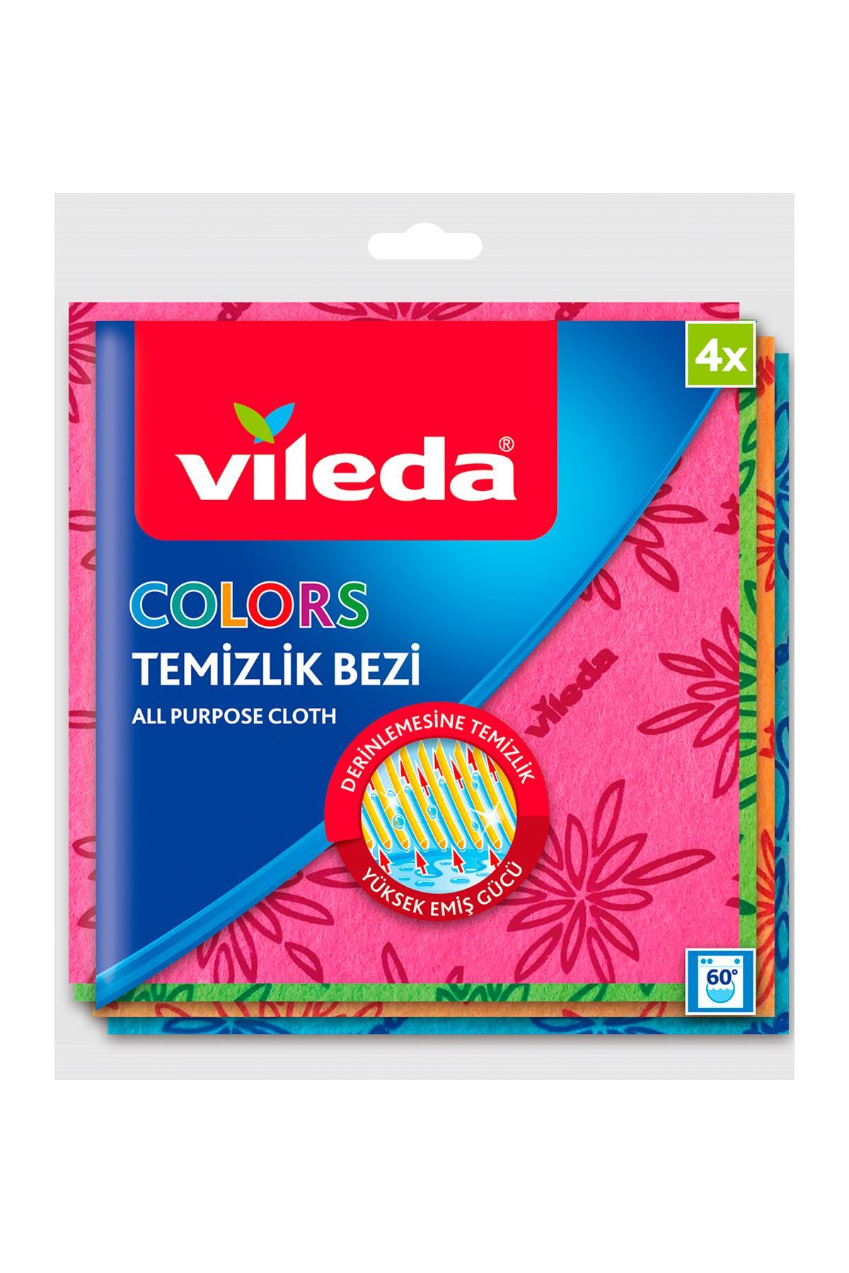 Vileda 4 Lü Colors Renkli Mutfak Bezi (Yeni)
