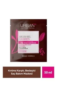Urban Care Argan Yağı & Keratin Besleyici ve Kırılma Karşıtı Duş Öncesi Saç Bakım Maskesi-vegan-50ml