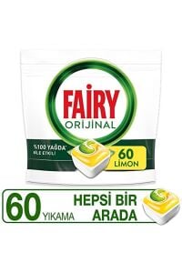 Fairy Hepsi Bir Arada 60 Yıkama Bulaşık Makinesi Deterjanı Kapsülü/tableti Limon Kokulu