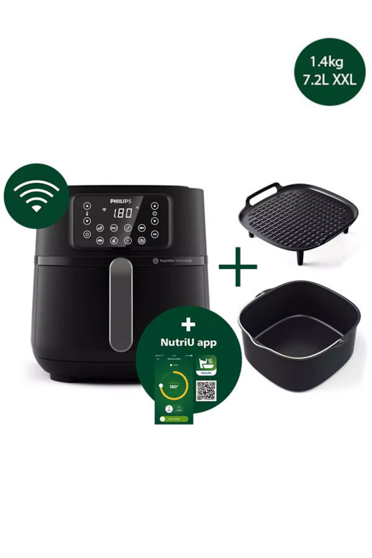Philips Airfryer 5000 Serisi HD9285/96 XXL Connected 7.2 lt Yağsız Fritöz