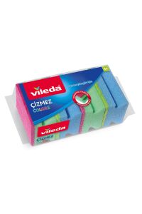 Vileda Çizmez Colors Renkli Temizlik Süngeri 4'lü x 3 Paket