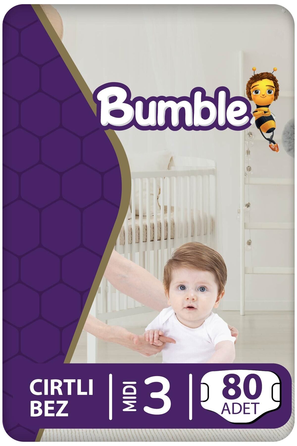 Bumble 3 Numara Midi Bebek Bezi Eko Paket 80 Adet | 4-9 Kg