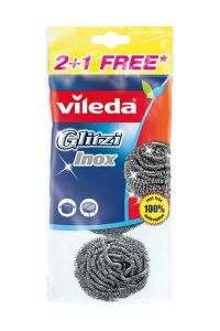 Vileda Glitzi Inox Paslanmaz Çelik Bulaşık Teli 3 Al 2 Öde