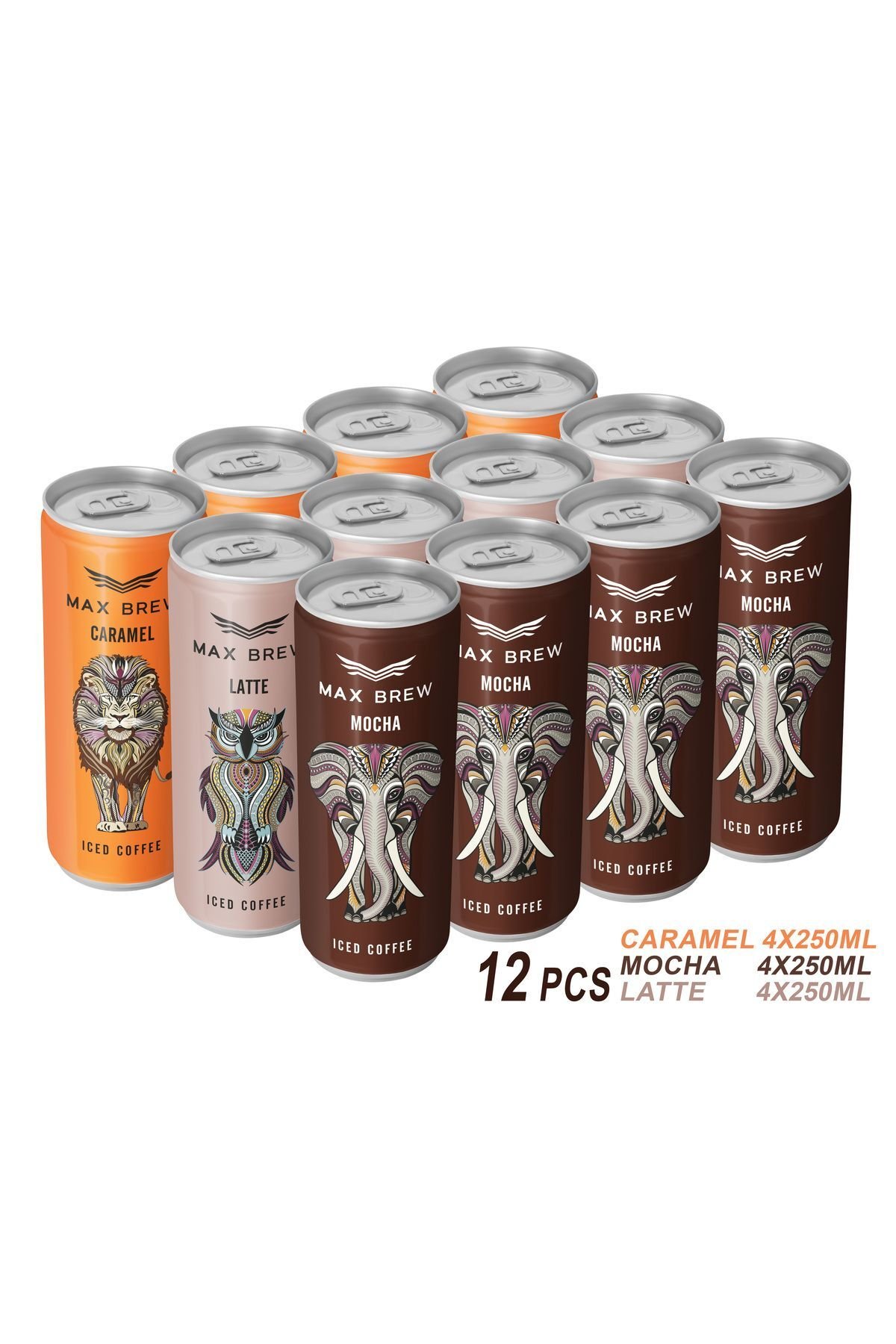 Max Brew Soğuk Kahve Karma Paket 250 ml 12 Adet